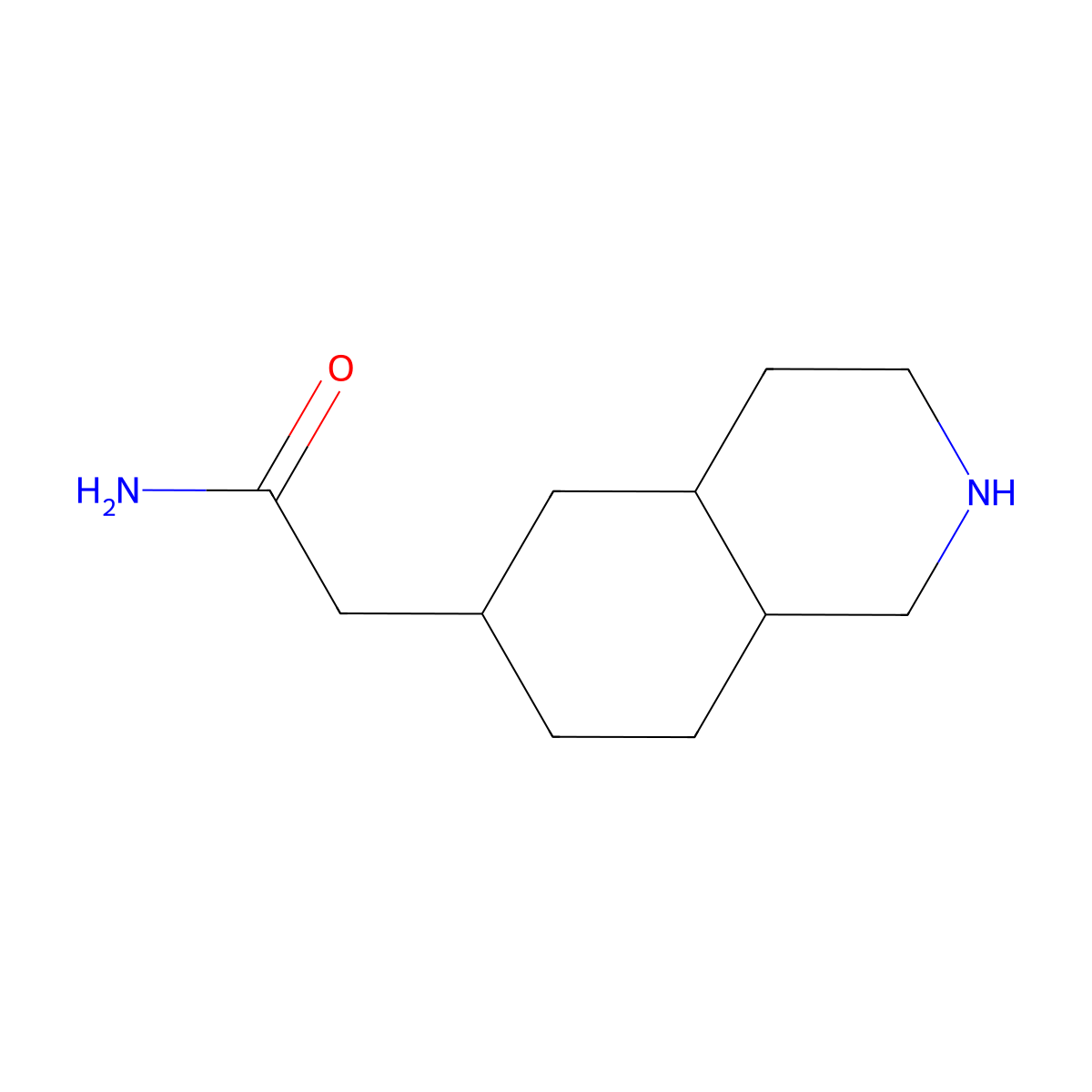 2-(Decahydroisoquinolin-6-yl)acetamide molecular structure, CAS 2309461-40-1