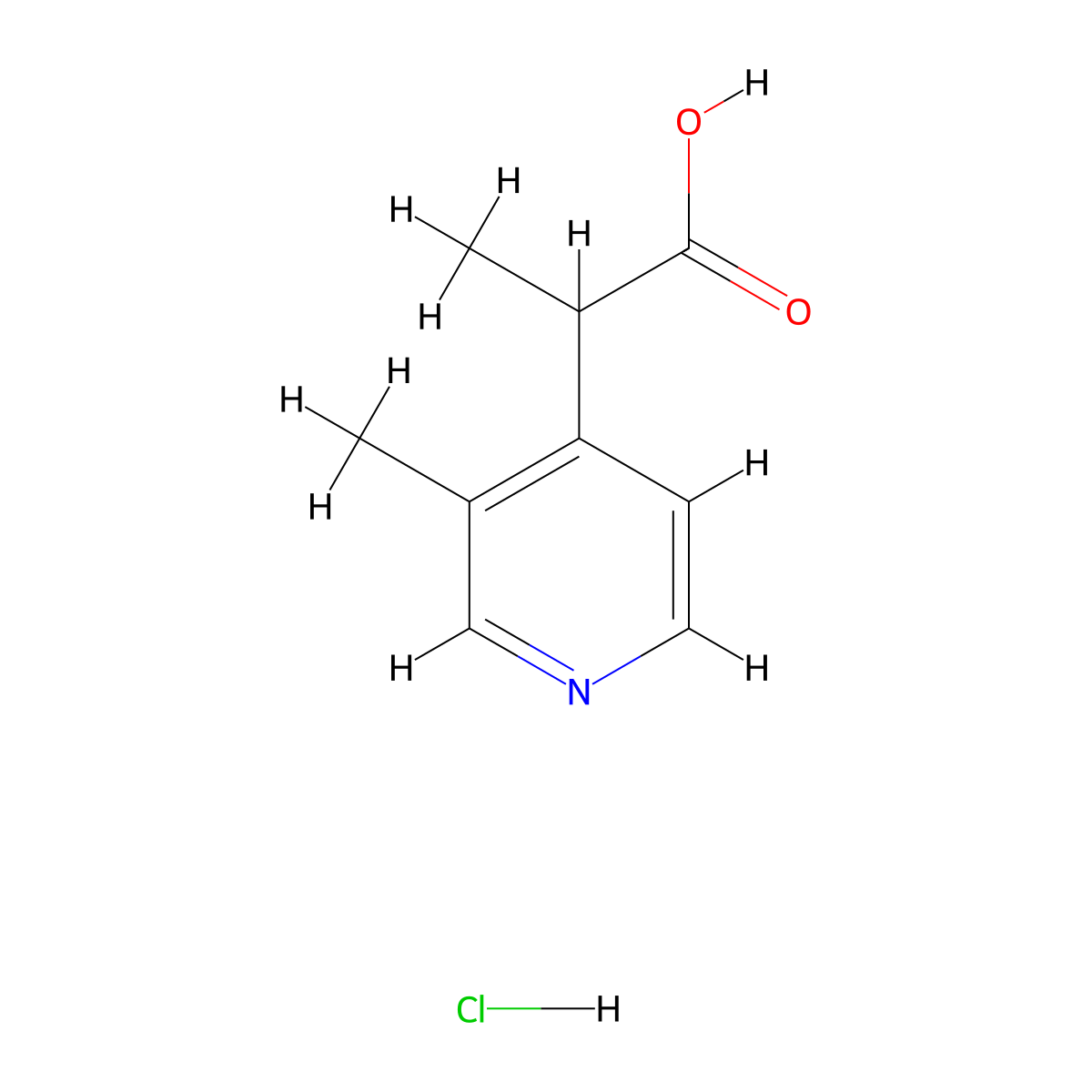 2-(3-Methylpyridin-4-yl)propanoic acid hydrochloride molecular structure, CAS 2309461-44-5