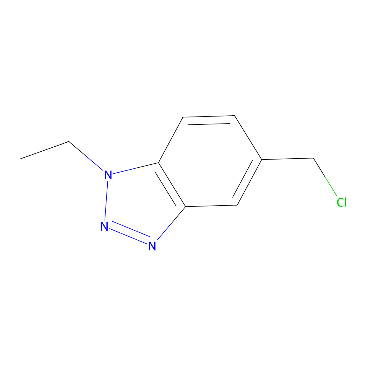 5-(chloromethyl)-1-ethyl-1H-1,2,3-benzotriazole molecular structure, CAS 2309461-47-8