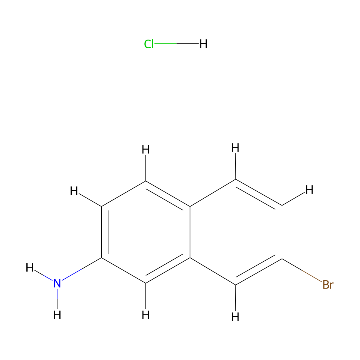 7-Bromonaphthalen-2-amine hydrochloride molecular structure, CAS 2309461-50-3