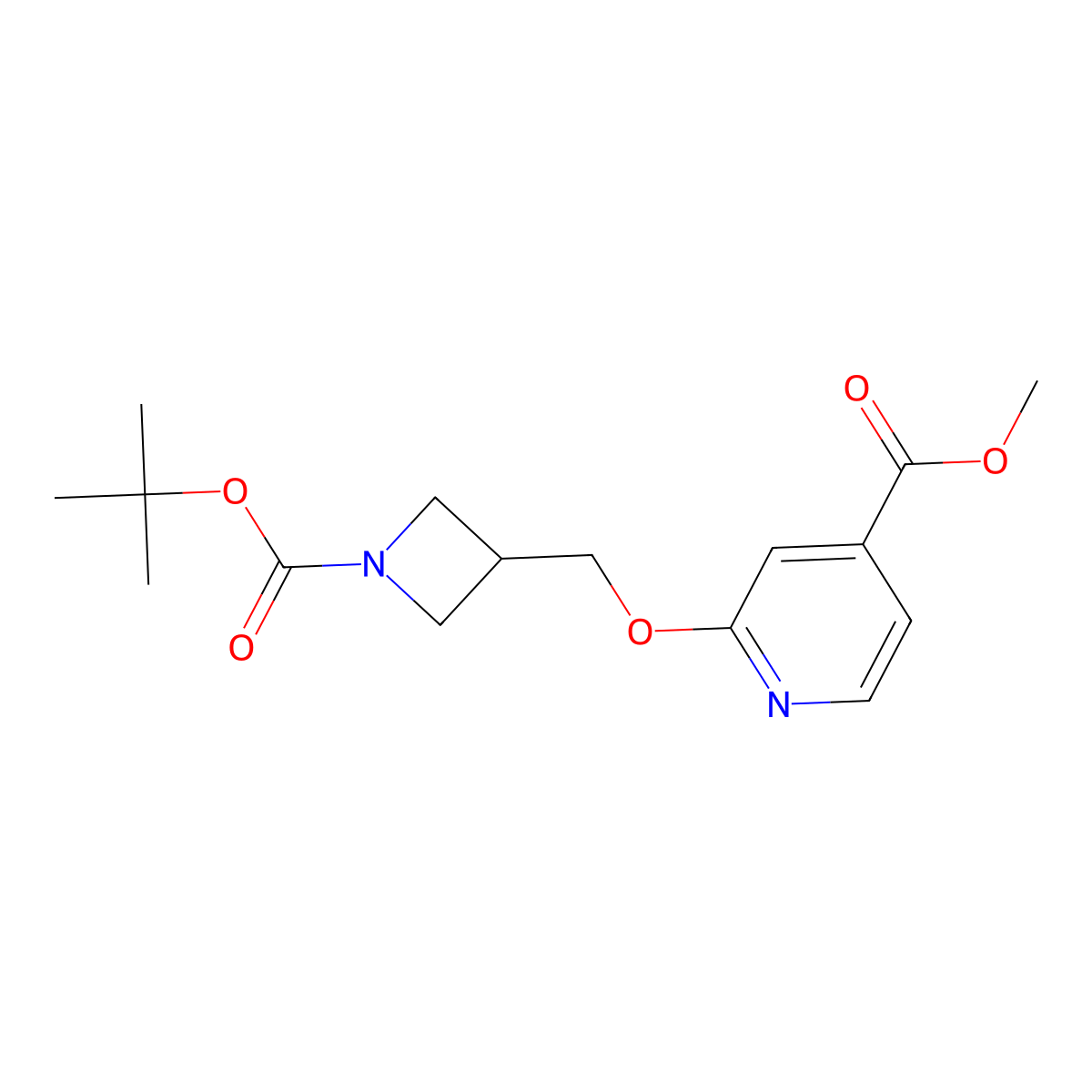 Methyl 2-({1-[(tert-butoxy)carbonyl]azetidin-3-yl}methoxy)pyridine-4-carboxylate molecular structure, CAS 2309461-64-9