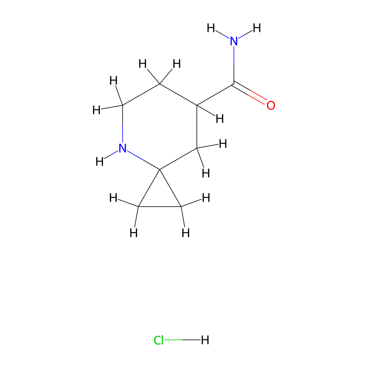 4-Azaspiro[2.5]octane-7-carboxamide hydrochloride molecular structure, CAS 2309461-71-8
