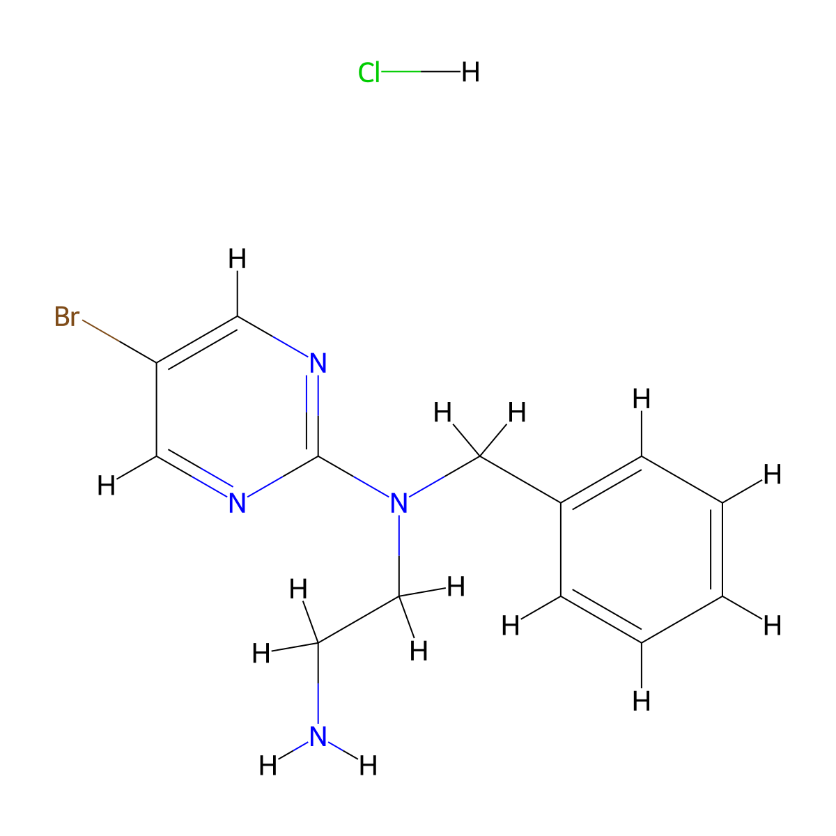 N-(2-aminoethyl)-N-benzyl-5-bromopyrimidin-2-amine hydrochloride molecular structure, CAS 2309462-01-7