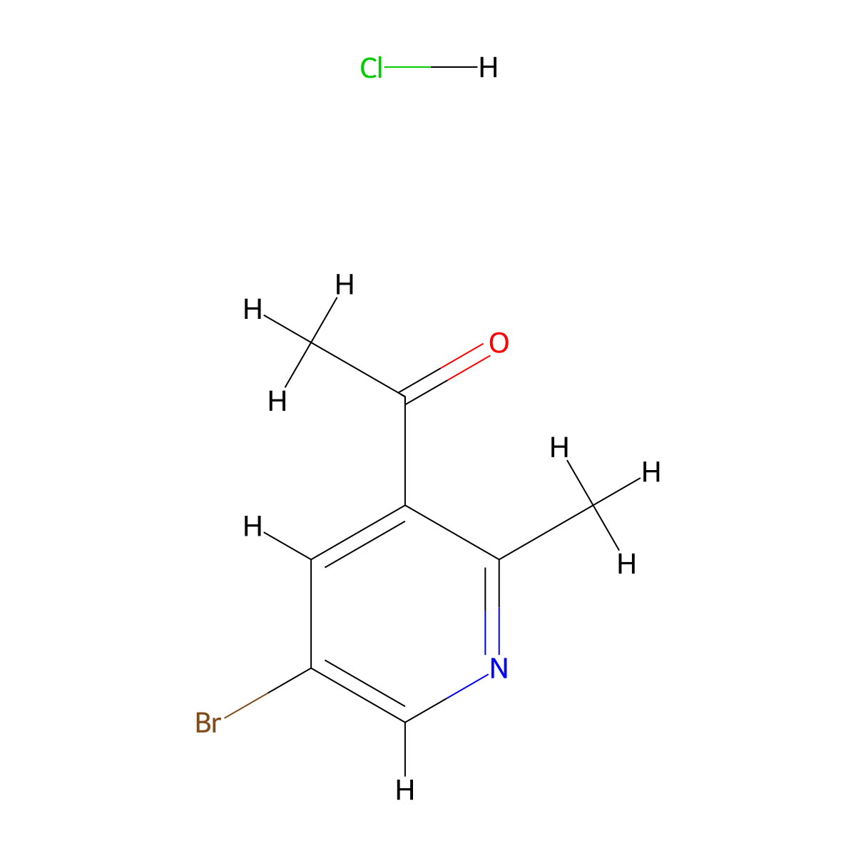 1-(5-Bromo-2-methylpyridin-3-yl)ethan-1-one hydrochloride molecular structure, CAS 2309462-20-0