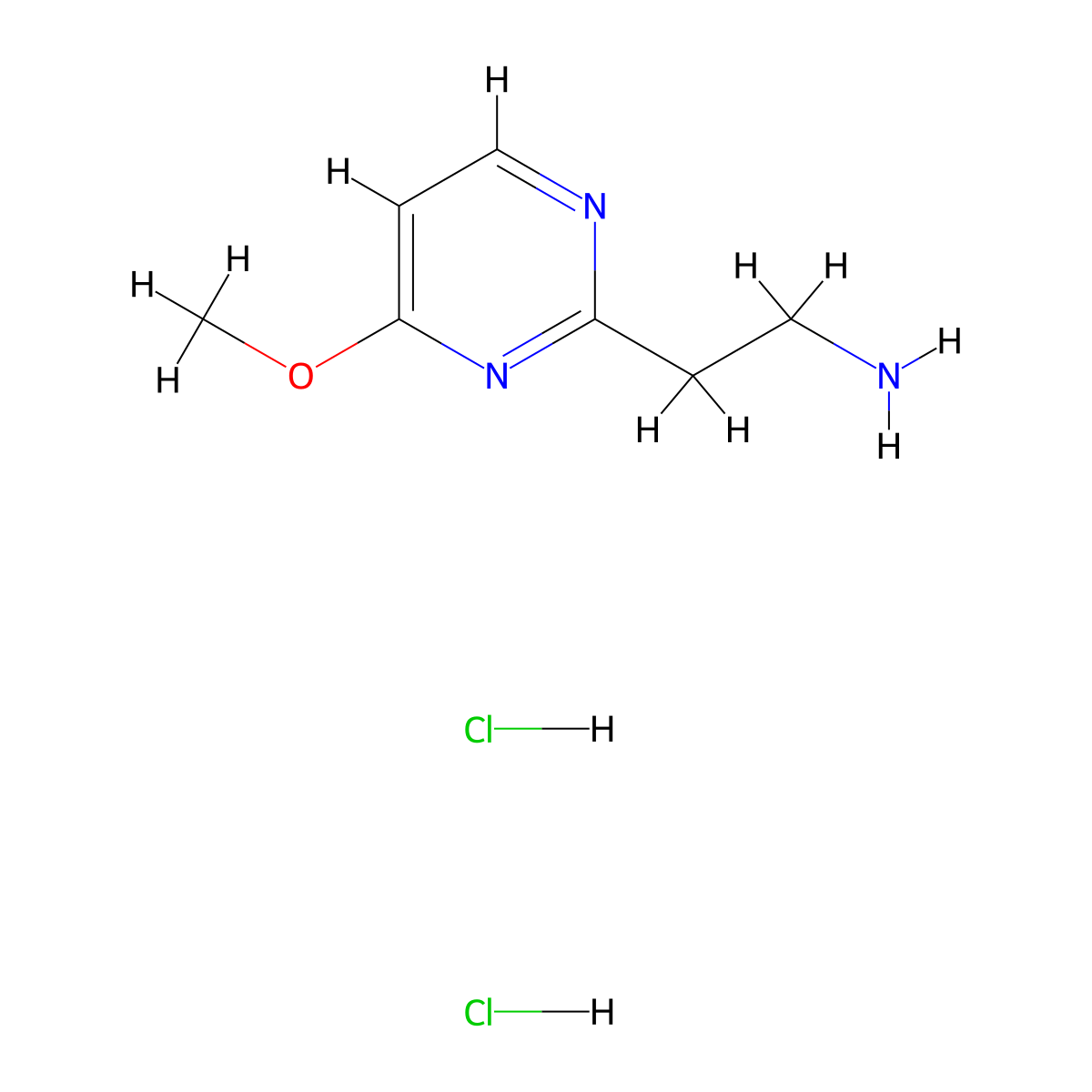 2-(4-Methoxypyrimidin-2-yl)ethan-1-amine dihydrochloride molecular structure, CAS 2309462-32-4