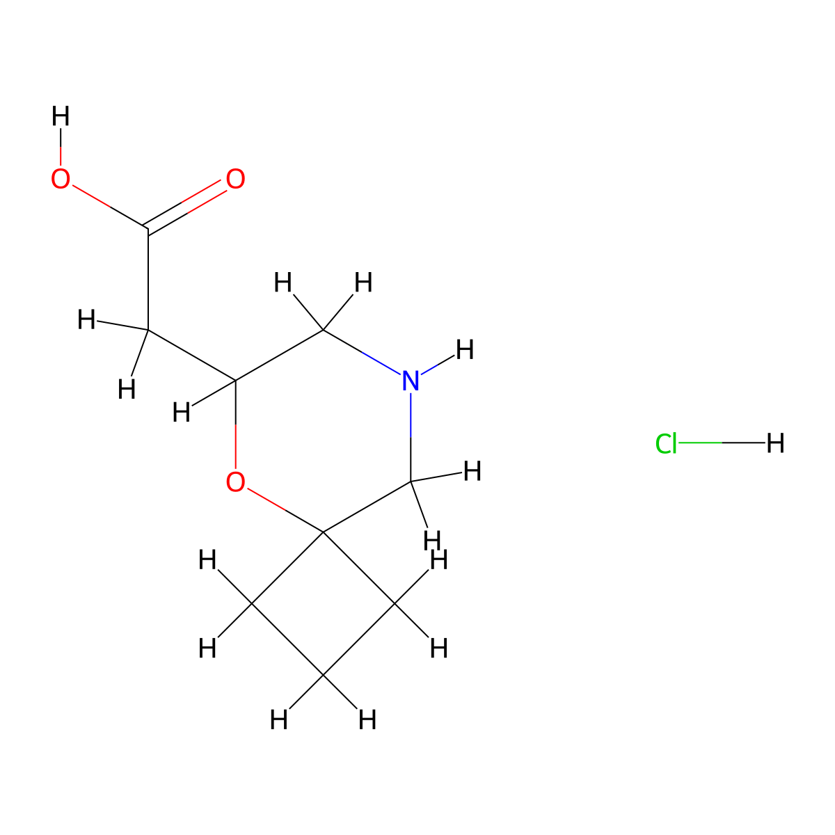 2-{5-Oxa-8-azaspiro[3.5]nonan-6-yl}acetic acid hydrochloride molecular structure, CAS 2309462-43-7
