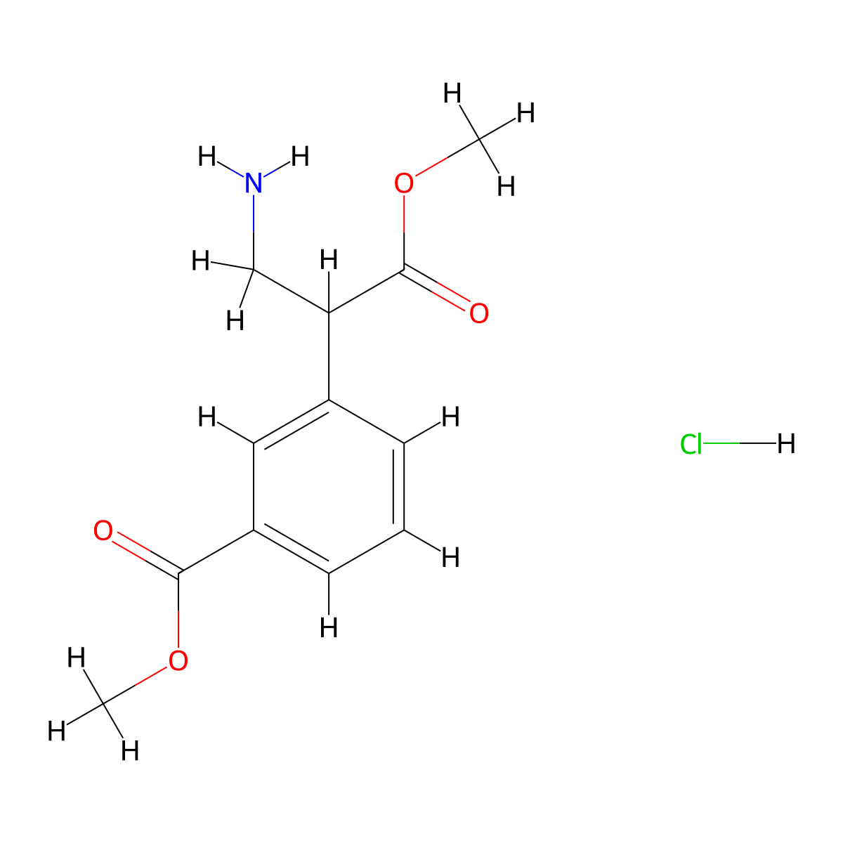 Methyl 3-(3-amino-1-methoxy-1-oxopropan-2-yl)benzoate hydrochloride molecular structure, CAS 2309462-46-0