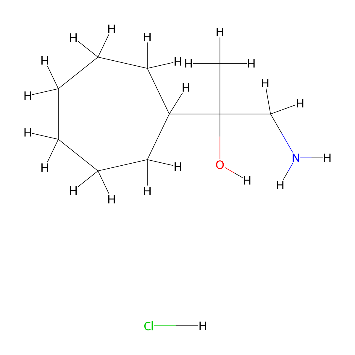 1-Amino-2-cycloheptylpropan-2-ol hydrochloride molecular structure, CAS 2309462-51-7