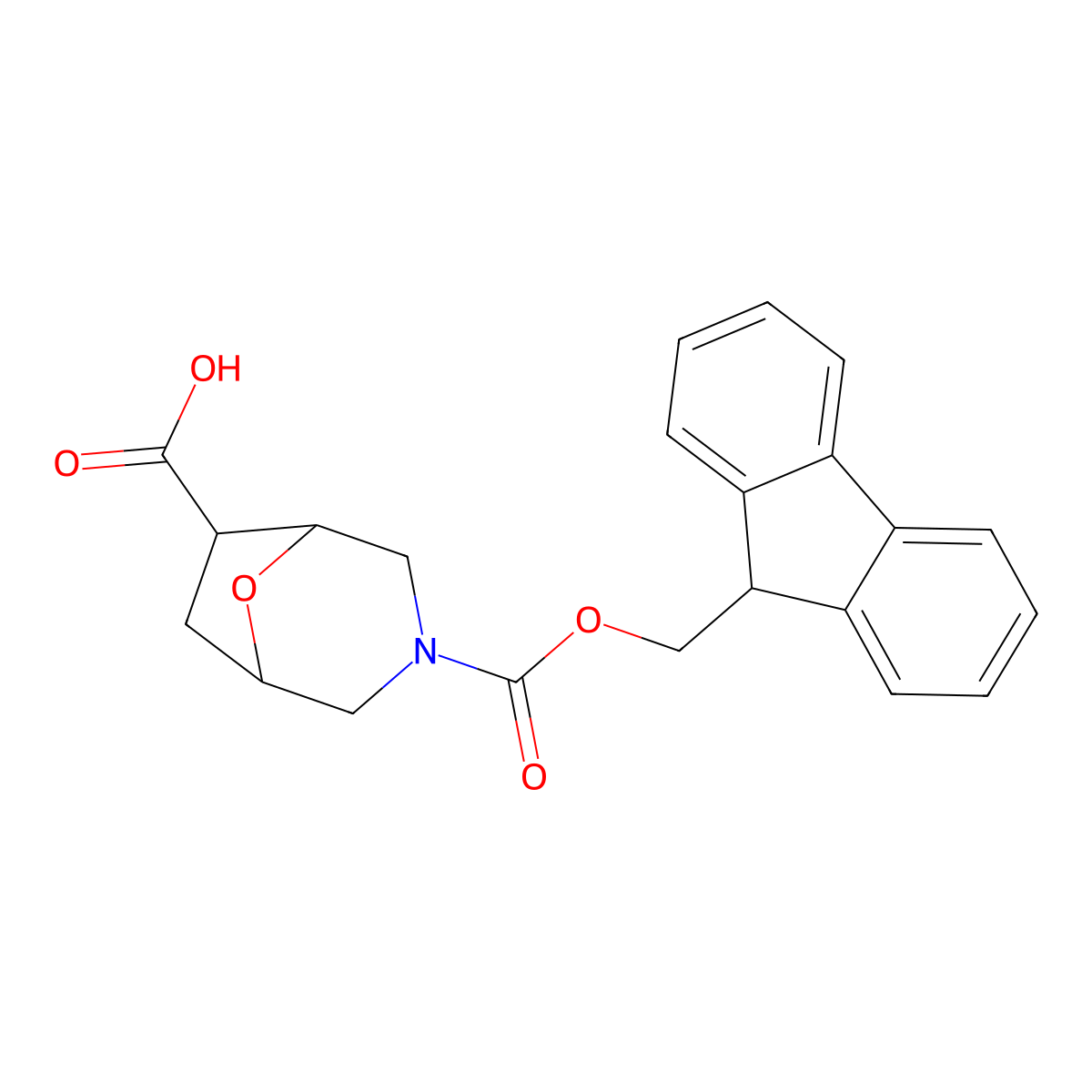 3-{[(9H-fluoren-9-yl)methoxy]carbonyl}-8-oxa-3-azabicyclo[3.2.1]octane-6-carboxylic acid molecular structure, CAS 2309462-74-4