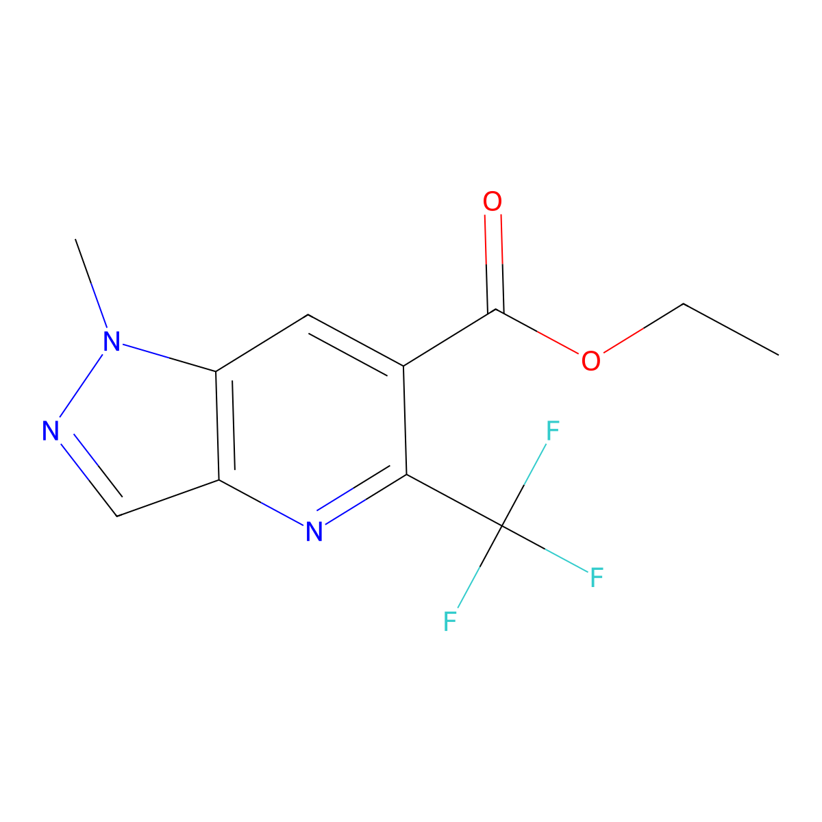 ethyl1-methyl-5-(trifluoromethyl)-1H-pyrazolo[4,3-b]pyridine-6-carboxylate molecular structure, CAS 2309463-07-6