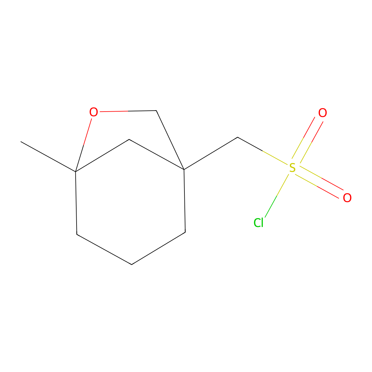 (5-Methyl-6-oxabicyclo(3.2.1)octan-1-yl)methanesulfonyl chloride molecular structure, CAS 2309463-22-5