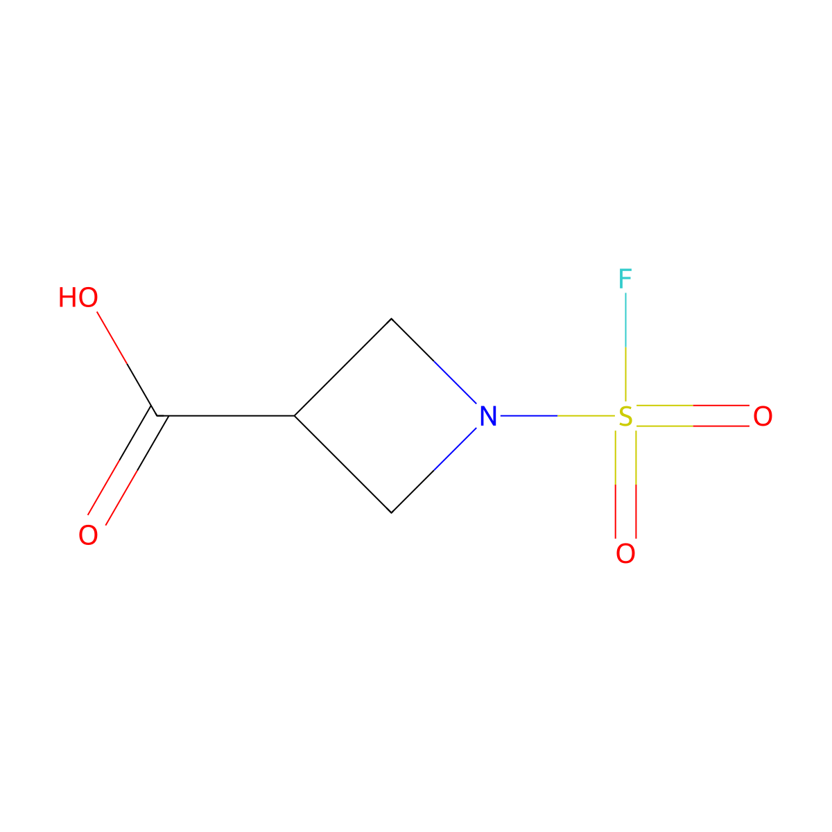 1-(Fluorosulfonyl)azetidine-3-carboxylic acid molecular structure, CAS 2309463-31-6
