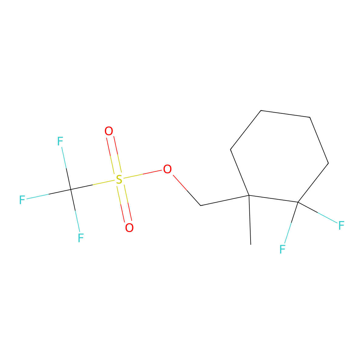 (2,2-Difluoro-1-methylcyclohexyl)methyl trifluoromethanesulfonate molecular structure, CAS 2309463-33-8