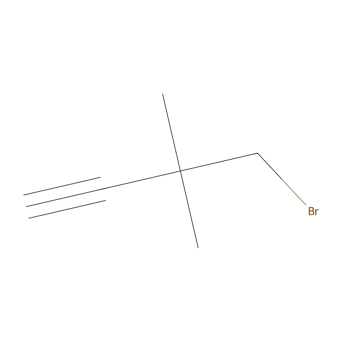 4-Bromo-3,3-dimethylbut-1-yne molecular structure, CAS 2309463-42-9