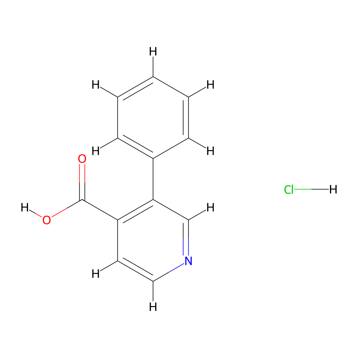 3-Phenylpyridine-4-carboxylic acid hydrochloride molecular structure, CAS 2309463-57-6