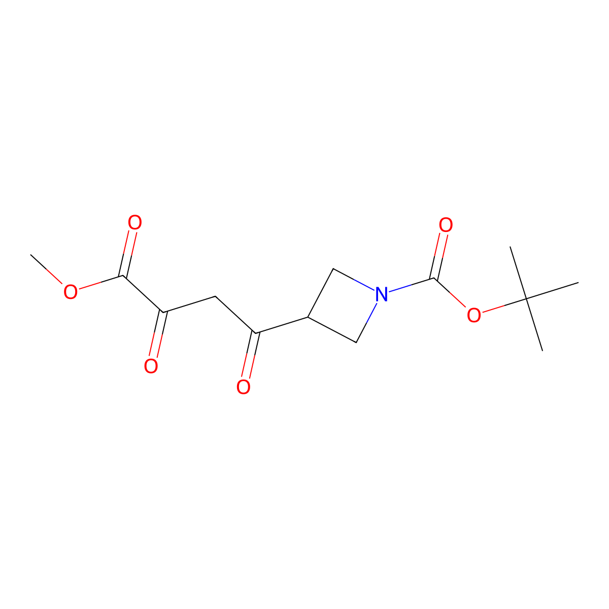 Tert-butyl3-(4-methoxy-3,4-dioxobutanoyl)azetidine-1-carboxylate molecular structure, CAS 2309463-98-5
