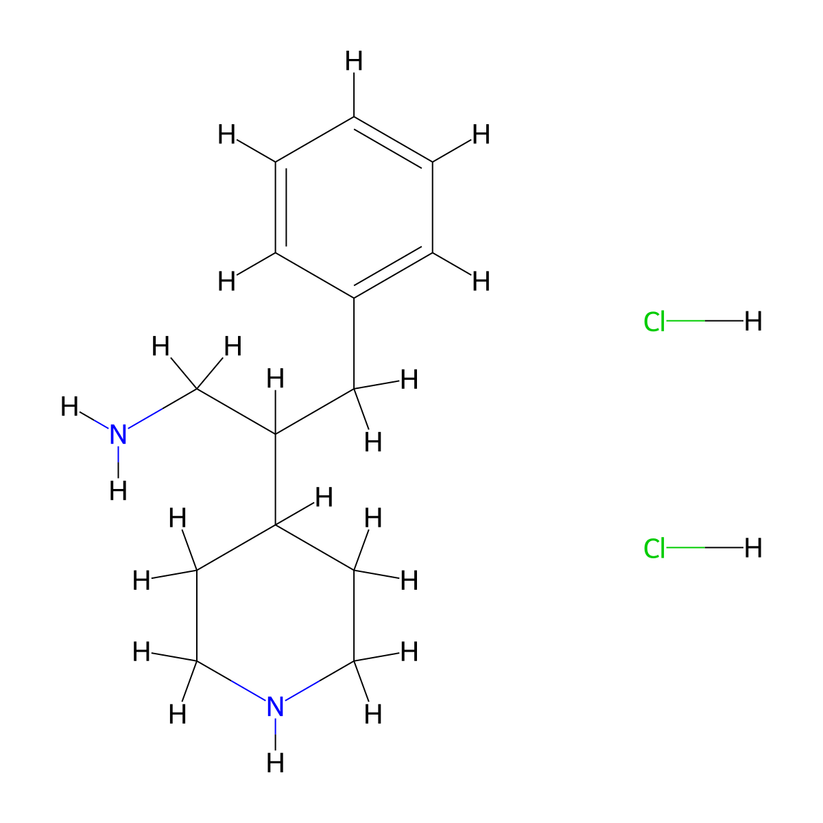 3-Phenyl-2-(piperidin-4-yl)propan-1-amine dihydrochloride molecular structure, CAS 2309465-04-9