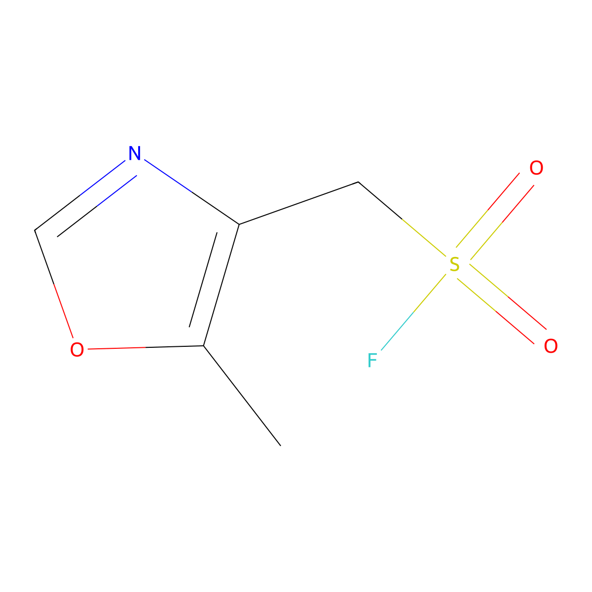 (5-Methyl-1,3-oxazol-4-yl)methanesulfonylfluoride molecular structure, CAS 2309465-33-4