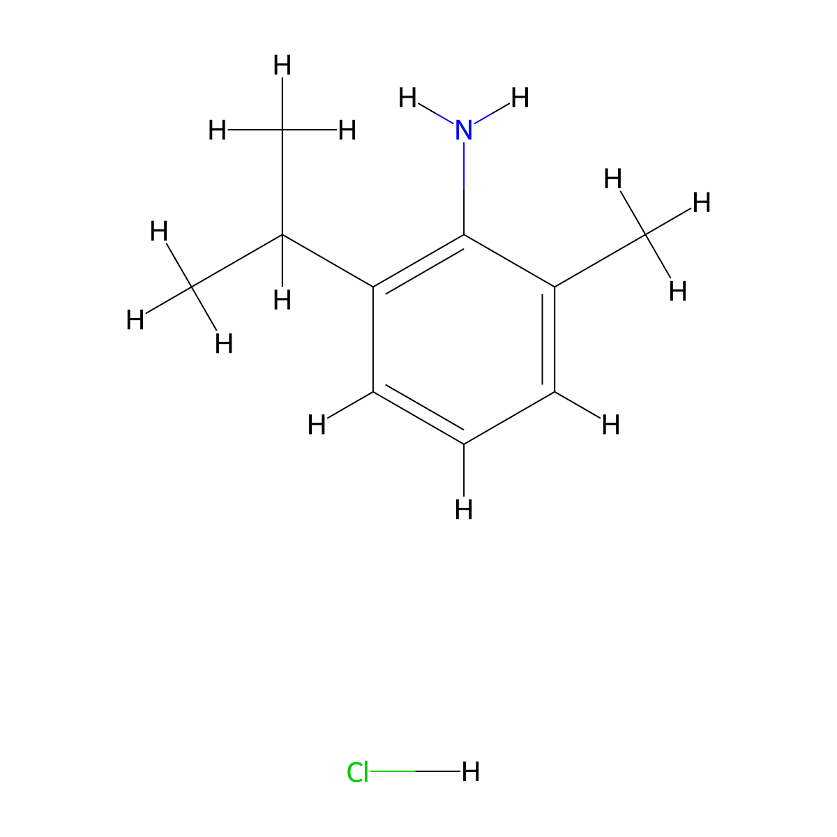 2-Isopropyl-6-methylaniline hydrochloride molecular structure, CAS 2309465-45-8