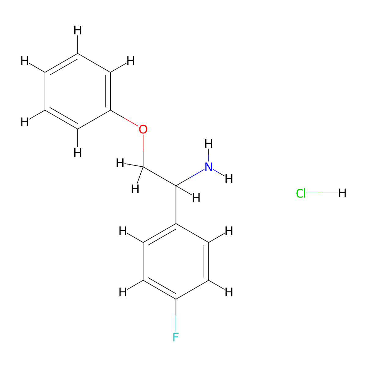 1-(4-Fluorophenyl)-2-phenoxyethan-1-amine hydrochloride molecular structure, CAS 2309466-26-8