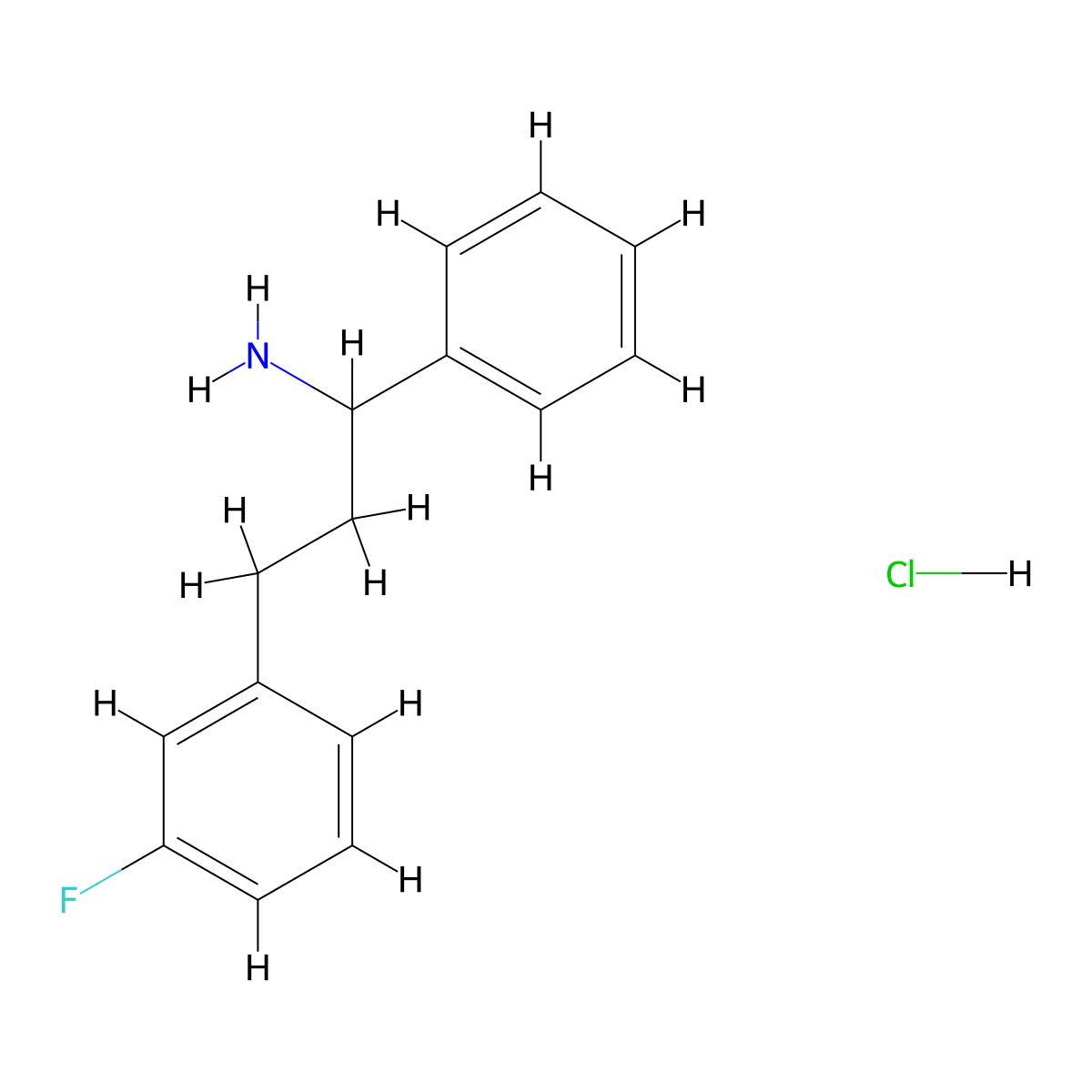 3-(3-Fluorophenyl)-1-phenylpropan-1-amine hydrochloride molecular structure, CAS 2309466-88-2