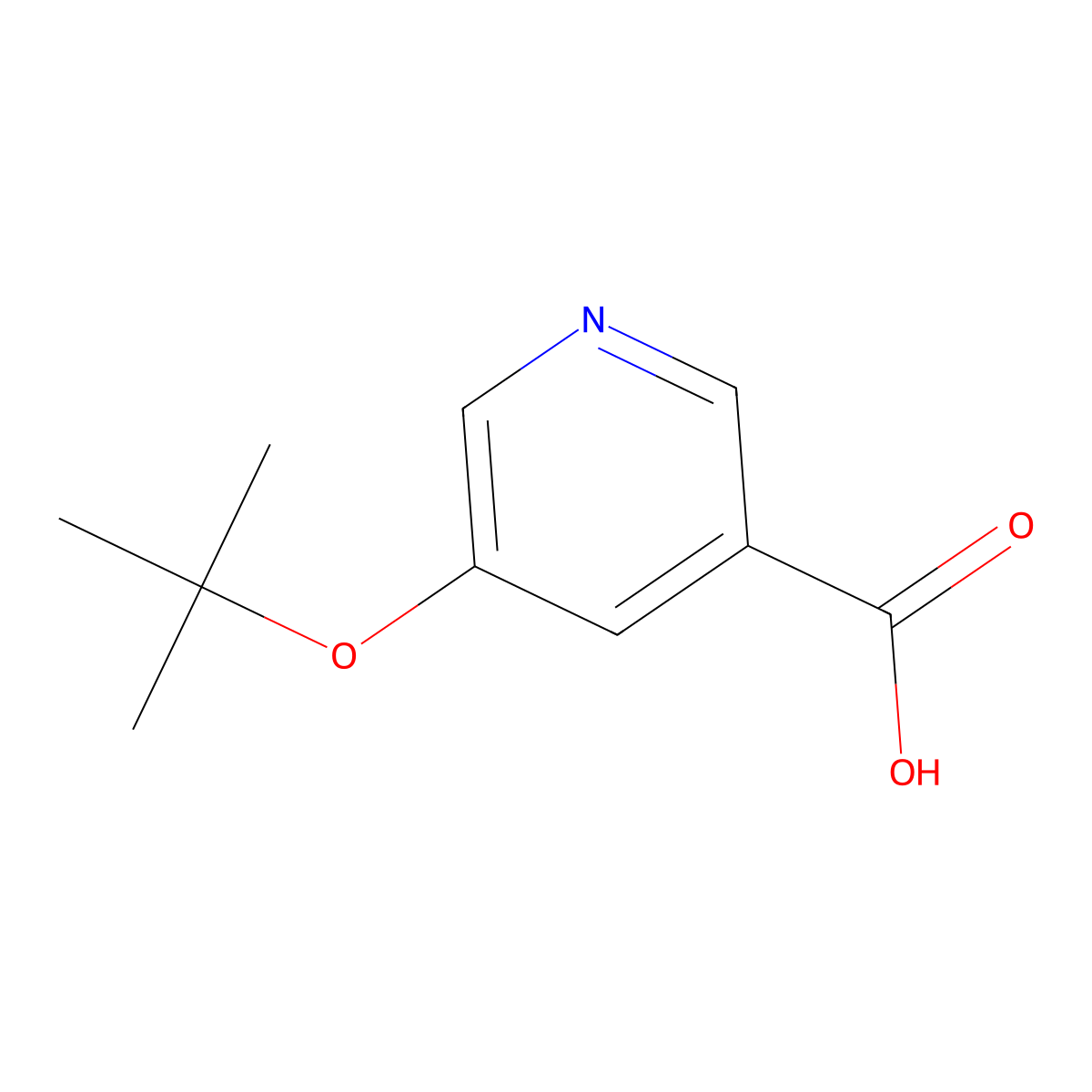 5-(Tert-butoxy)pyridine-3-carboxylic acid molecular structure, CAS 2309467-57-8