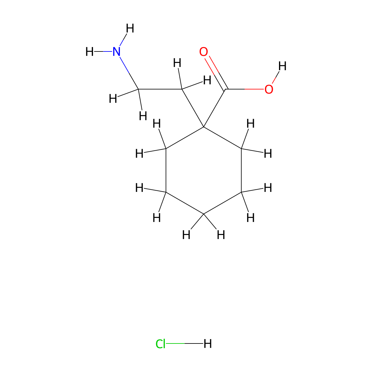 1-(2-Aminoethyl)cyclohexane-1-carboxylic acid hydrochloride molecular structure, CAS 2309467-87-4