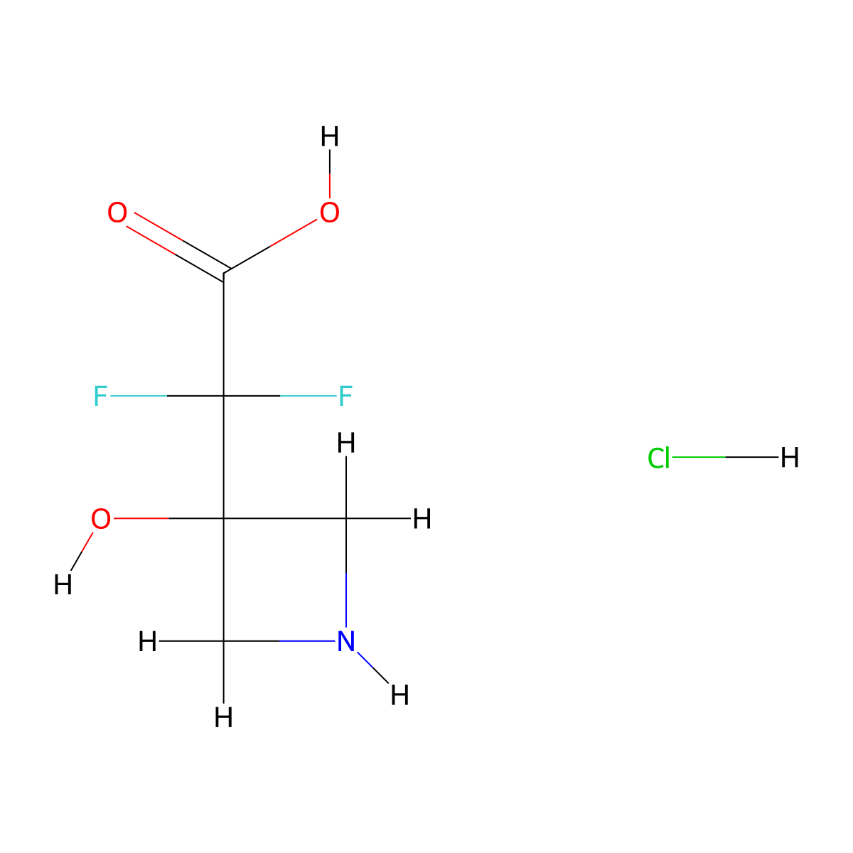 2,2-Difluoro-2-(3-hydroxyazetidin-3-yl)aceticacidhydrochloride molecular structure, CAS 2309468-19-5