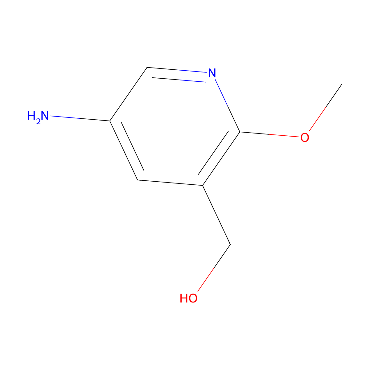 (5-Amino-2-methoxypyridin-3-yl)methanol molecular structure, CAS 2309468-30-0