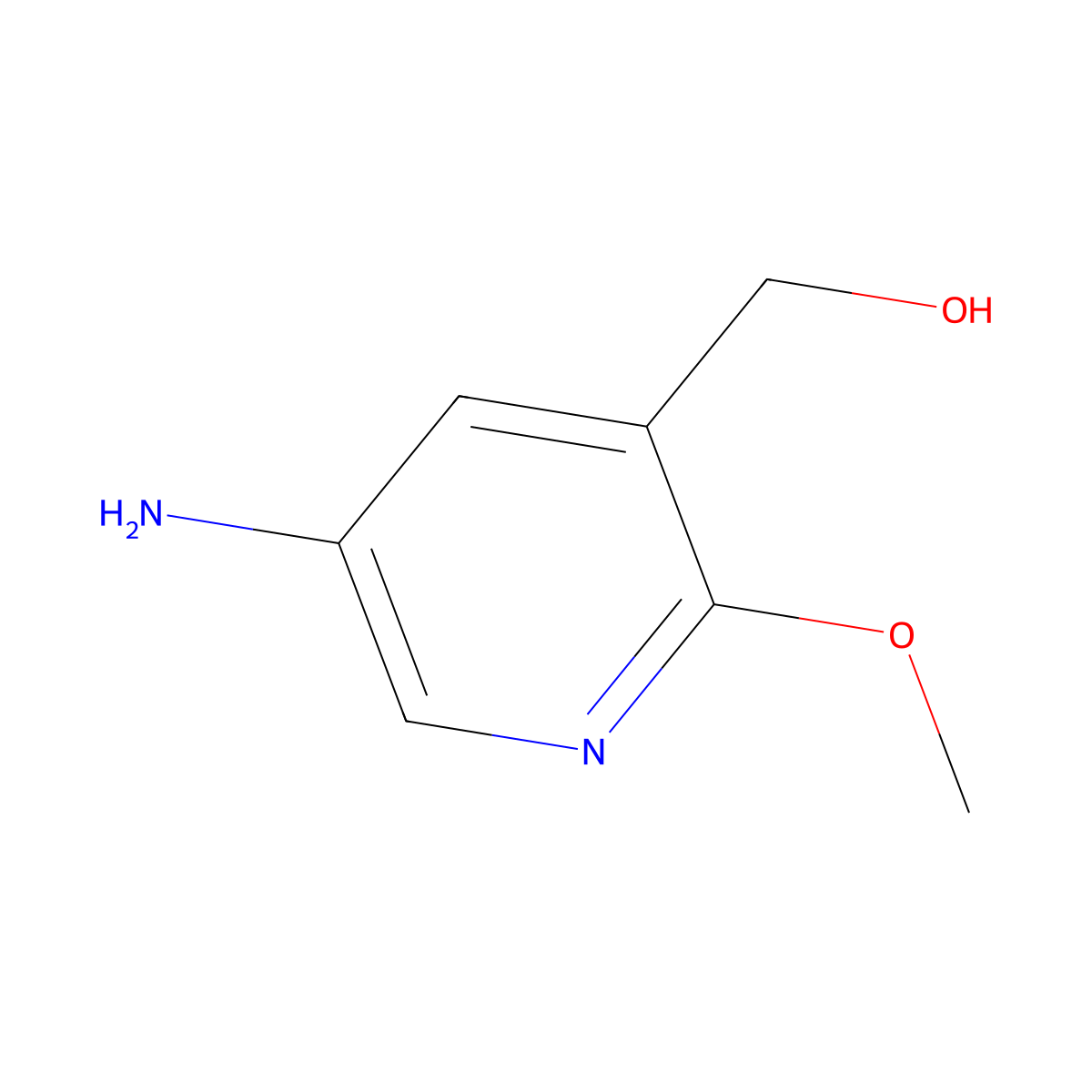 (5-Amino-2-methoxypyridin-3-yl)methanol molecular structure, CAS 2309468-30-0