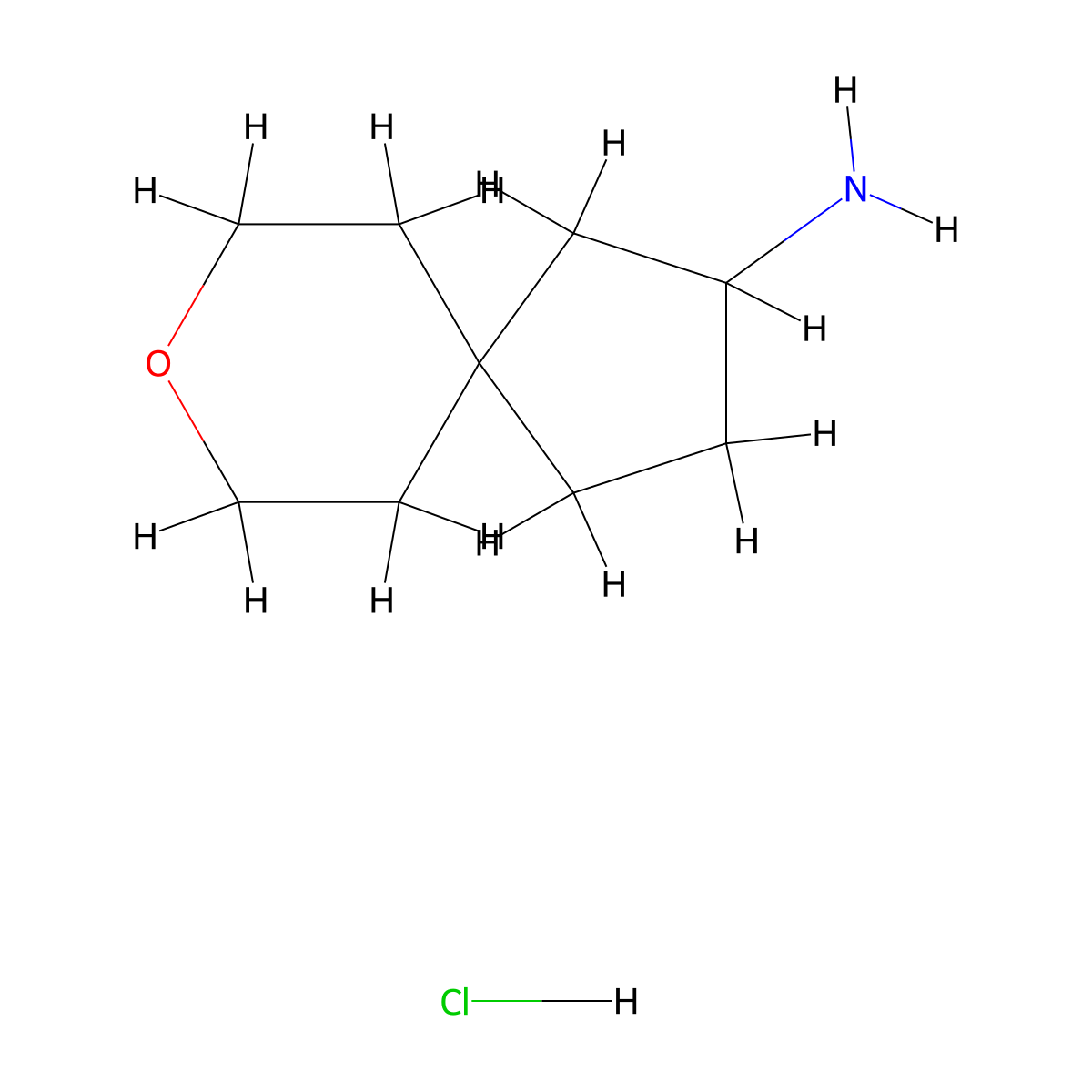 8-Oxaspiro[4.5]decan-2-amine hydrochloride molecular structure, CAS 2309468-38-8