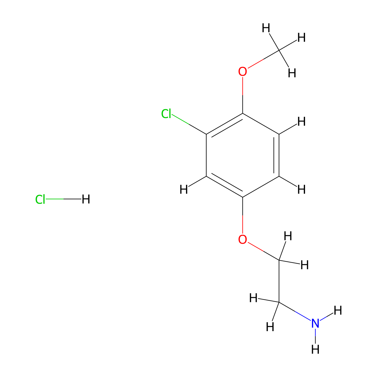 2-(3-Chloro-4-methoxyphenoxy)ethan-1-amine hydrochloride molecular structure, CAS 2309468-45-7