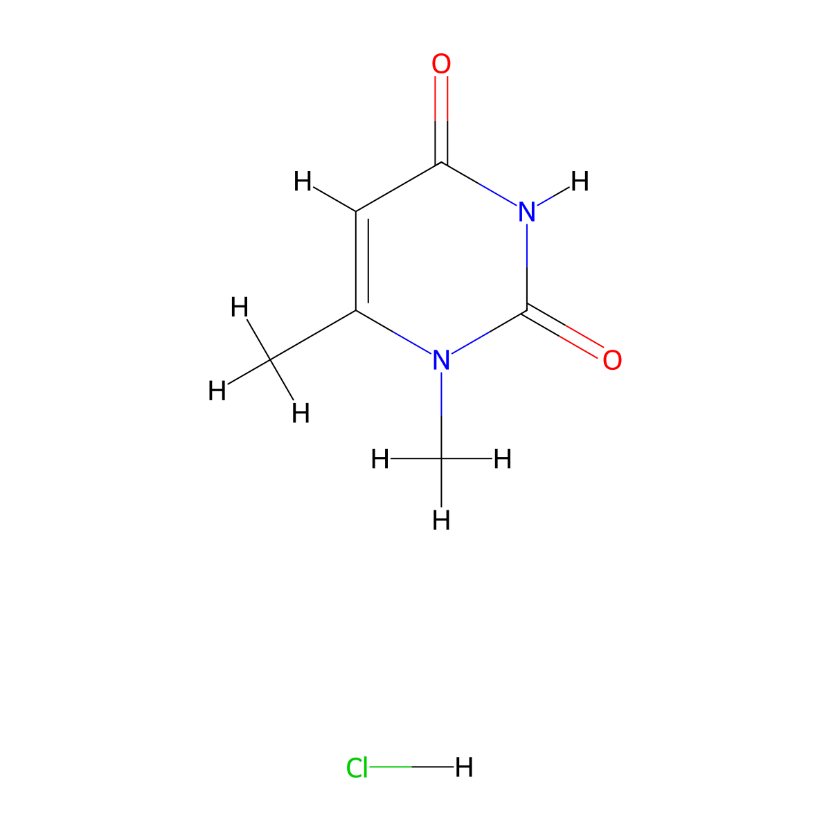 1,6-Dimethyl-1,2,3,4-tetrahydropyrimidine-2,4-dione hydrochloride molecular structure, CAS 2309468-68-4