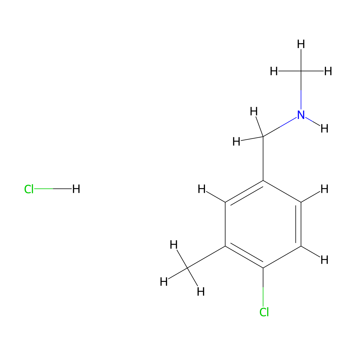 [(4-Chloro-3-methylphenyl)methyl](methyl)aminehydrochloride molecular structure, CAS 2309468-72-0