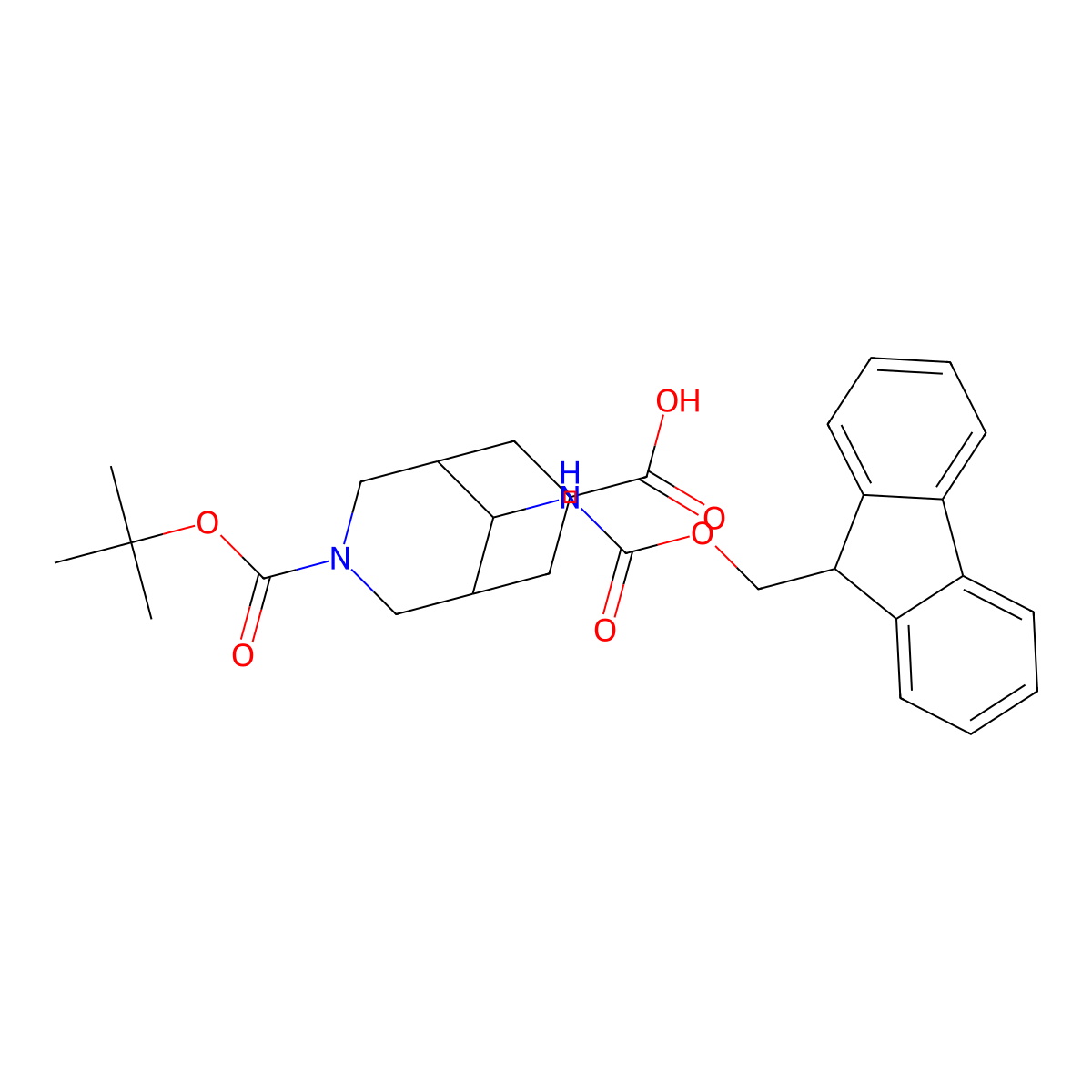 3-[(tert-butoxy)carbonyl]-9-({[(9H-fluoren-9-yl)methoxy]carbonyl}amino)-3-azabicyclo[3.3.1]nonane-7-carboxylic acid molecular structure, CAS 2309468-79-7