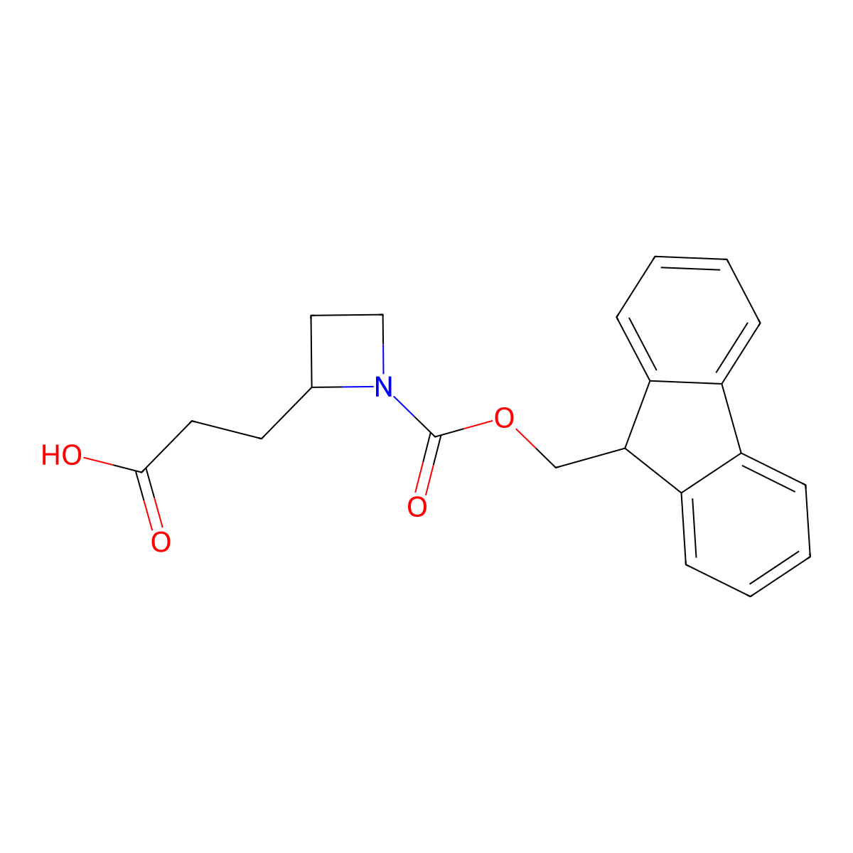 3-(1-{[(9H-fluoren-9-yl)methoxy]carbonyl}azetidin-2-yl)propanoic acid molecular structure, CAS 2309468-86-6