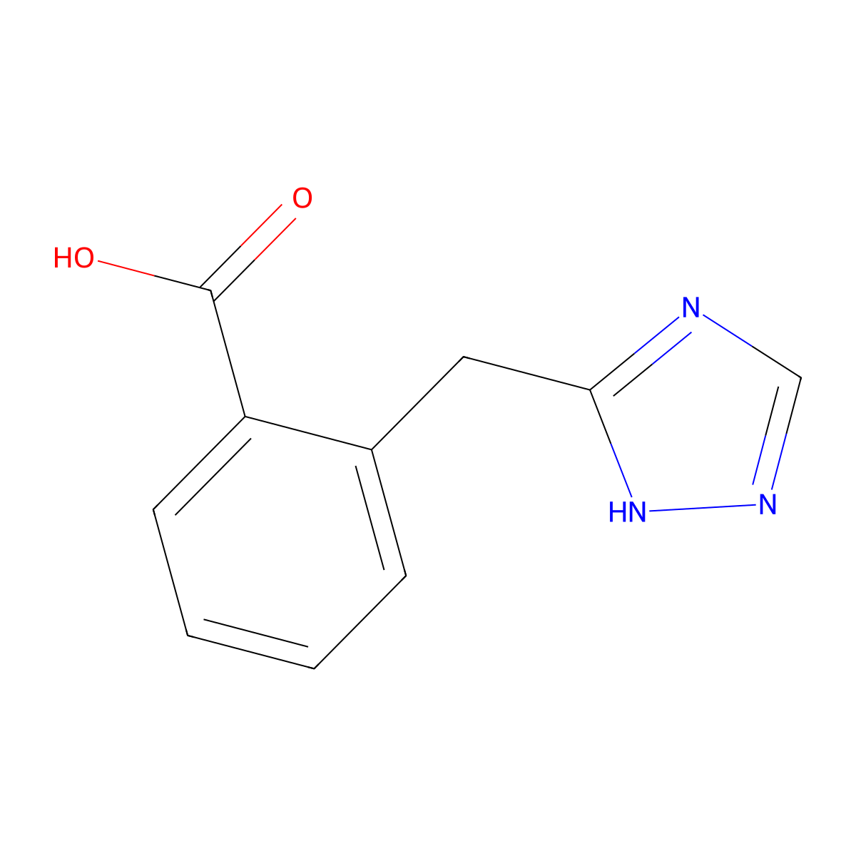 2-(1H-1,2,4-Triazol-5-ylmethyl)benzoic acid molecular structure, CAS 2309468-95-7