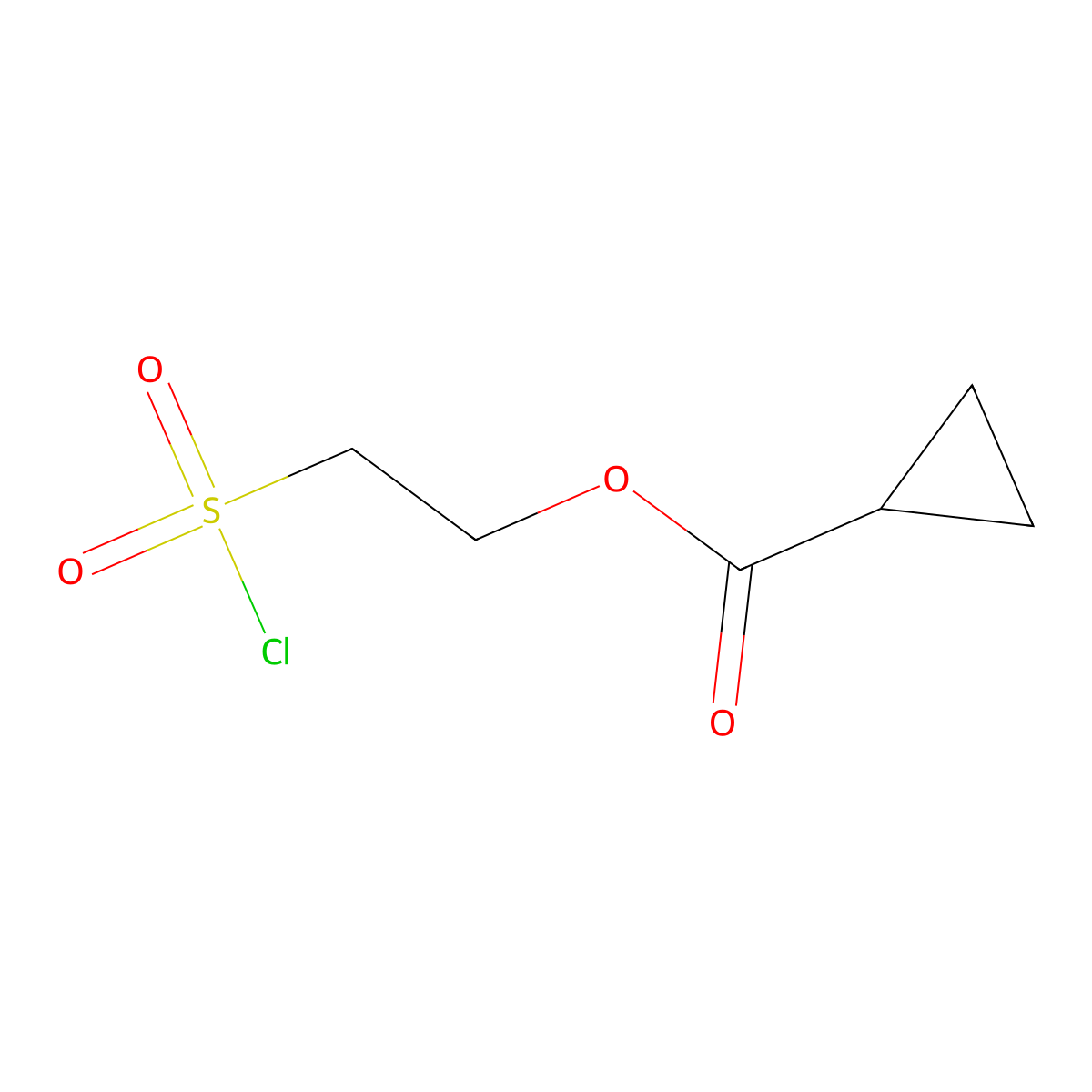 2-(Chlorosulfonyl)ethyl cyclopropanecarboxylate molecular structure, CAS 2309468-96-8