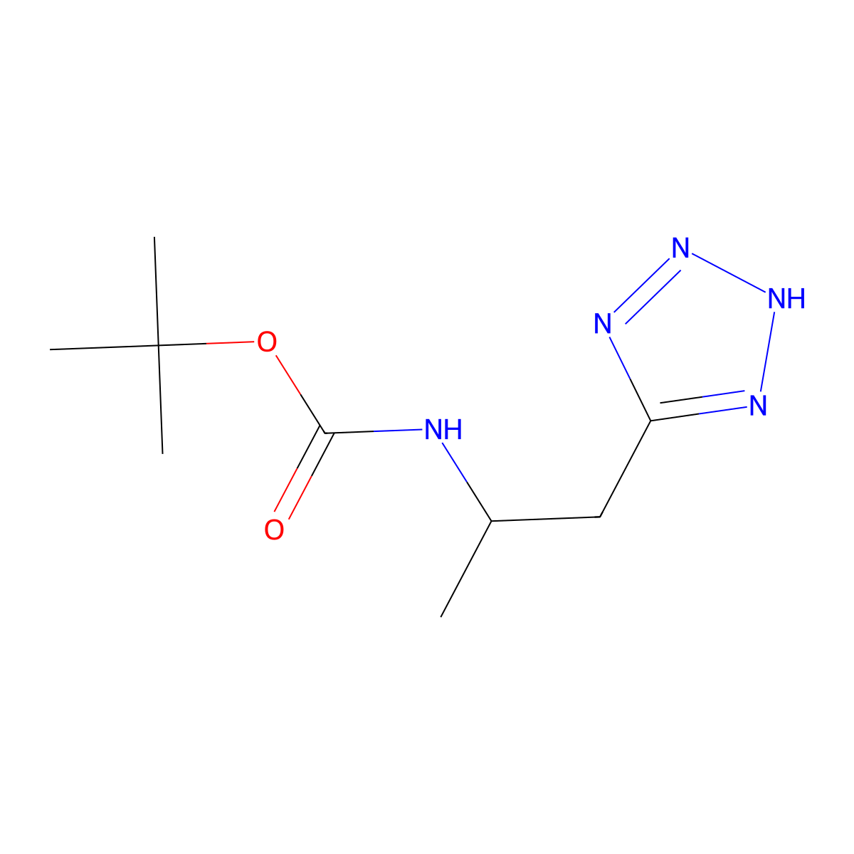 tert-butylN-[1-(1H-1,2,3,4-tetrazol-5-yl)propan-2-yl]carbamate molecular structure, CAS 2309468-98-0