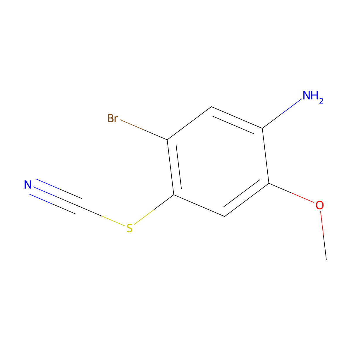 [(4-Amino-2-bromo-5-methoxyphenyl)sulfanyl]formonitrile molecular structure, CAS 2309469-02-9