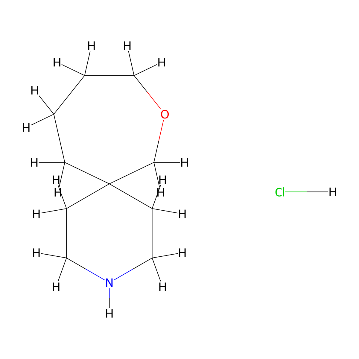 8-Oxa-3-azaspiro(5.6)dodecane hydrochloride molecular structure, CAS 2309469-57-4