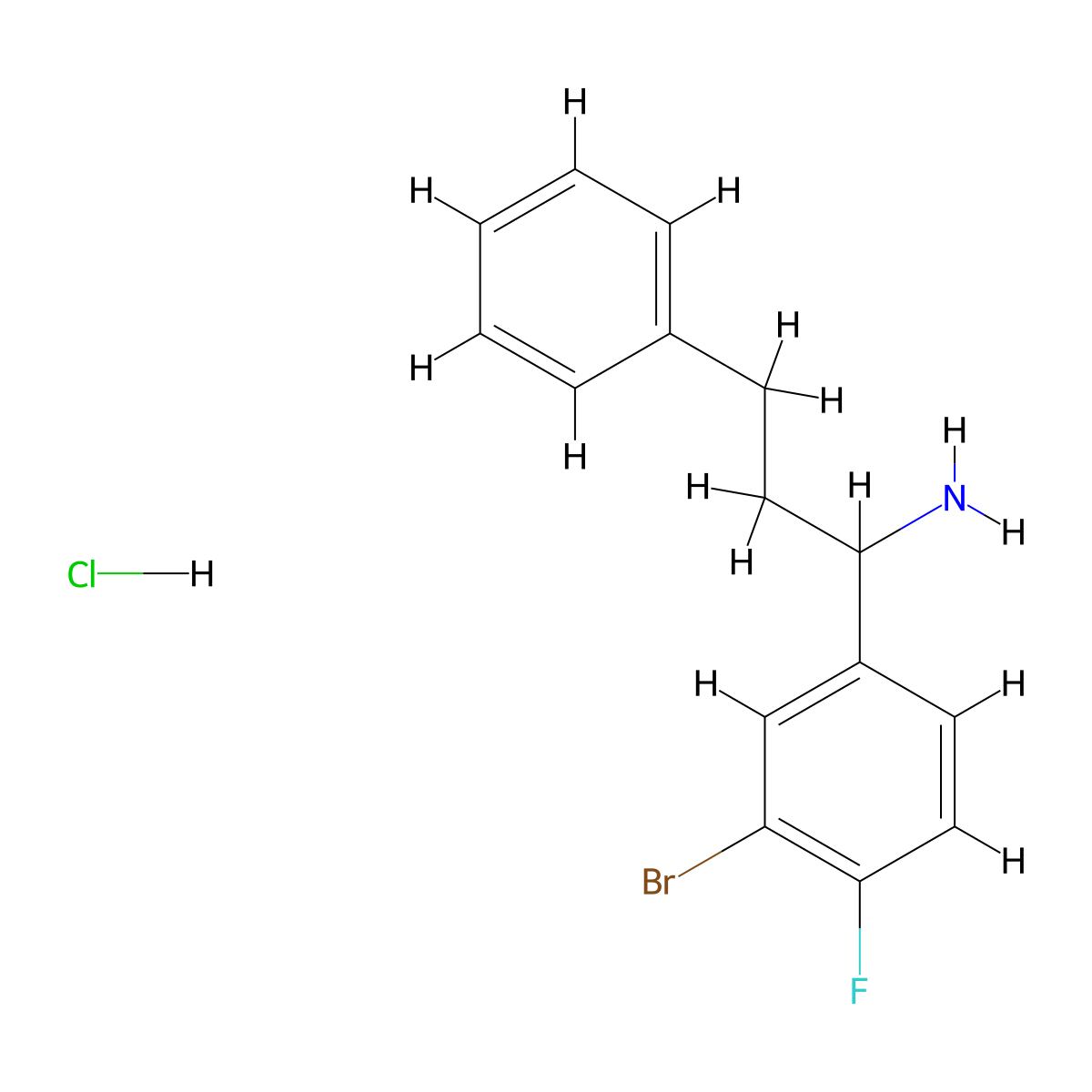1-(3-Bromo-4-fluorophenyl)-3-phenylpropan-1-amine;hydrochloride molecular structure, CAS 2309474-06-2