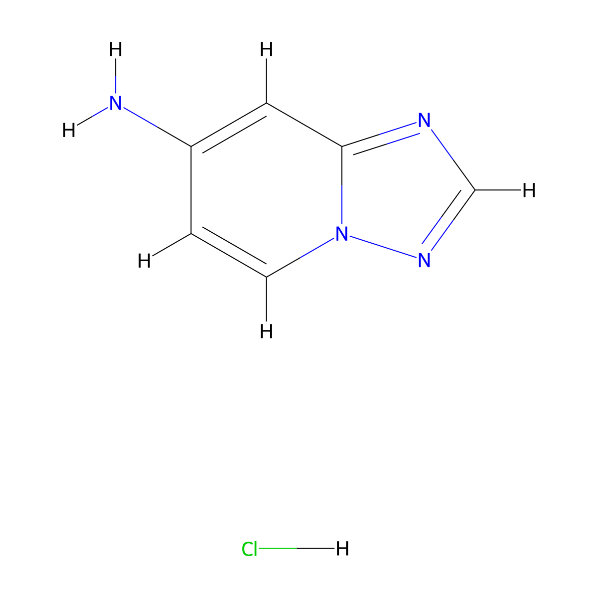 [1,2,4]Triazolo[1,5-a]pyridin-7-amine hydrochloride molecular structure, CAS 2309474-14-2