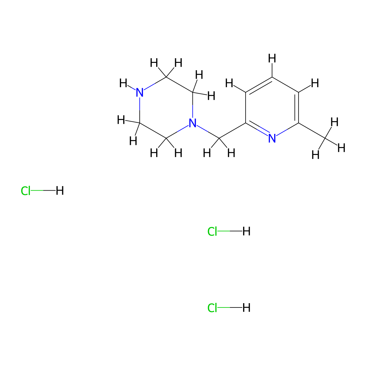 1-[(6-Methylpyridin-2-yl)methyl]piperazinetrihydrochloride molecular structure, CAS 2309474-42-6