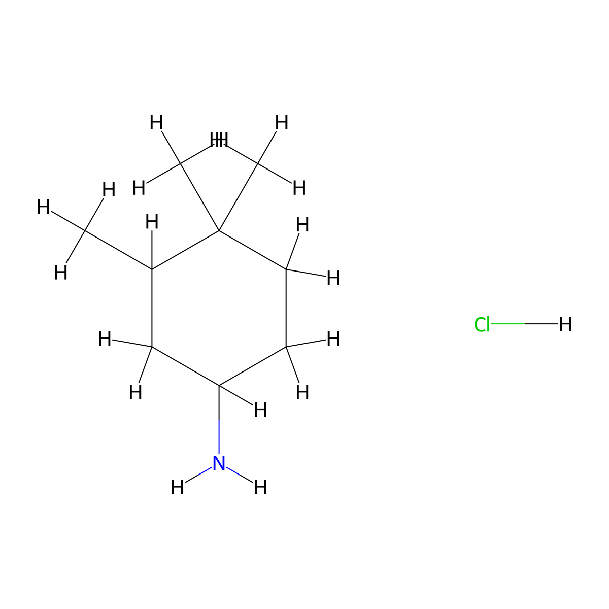 3,4,4-Trimethylcyclohexan-1-amine hydrochloride molecular structure, CAS 2309474-60-8