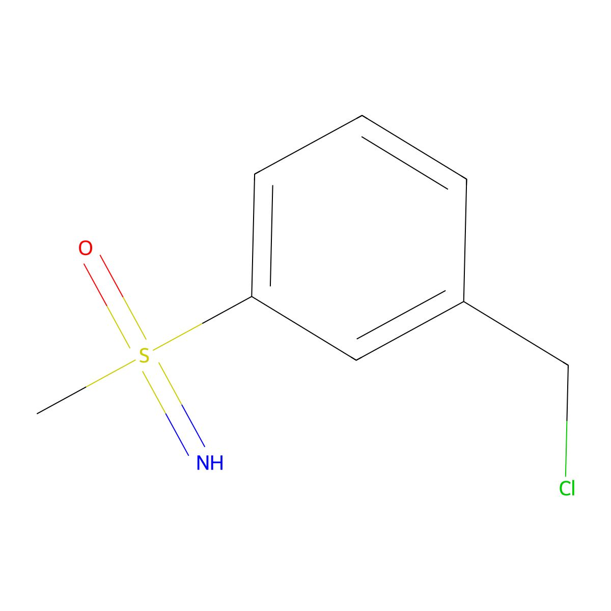 [3-(Chloromethyl)phenyl](imino)methyl-lambda6-sulfanone molecular structure, CAS 2309474-90-4