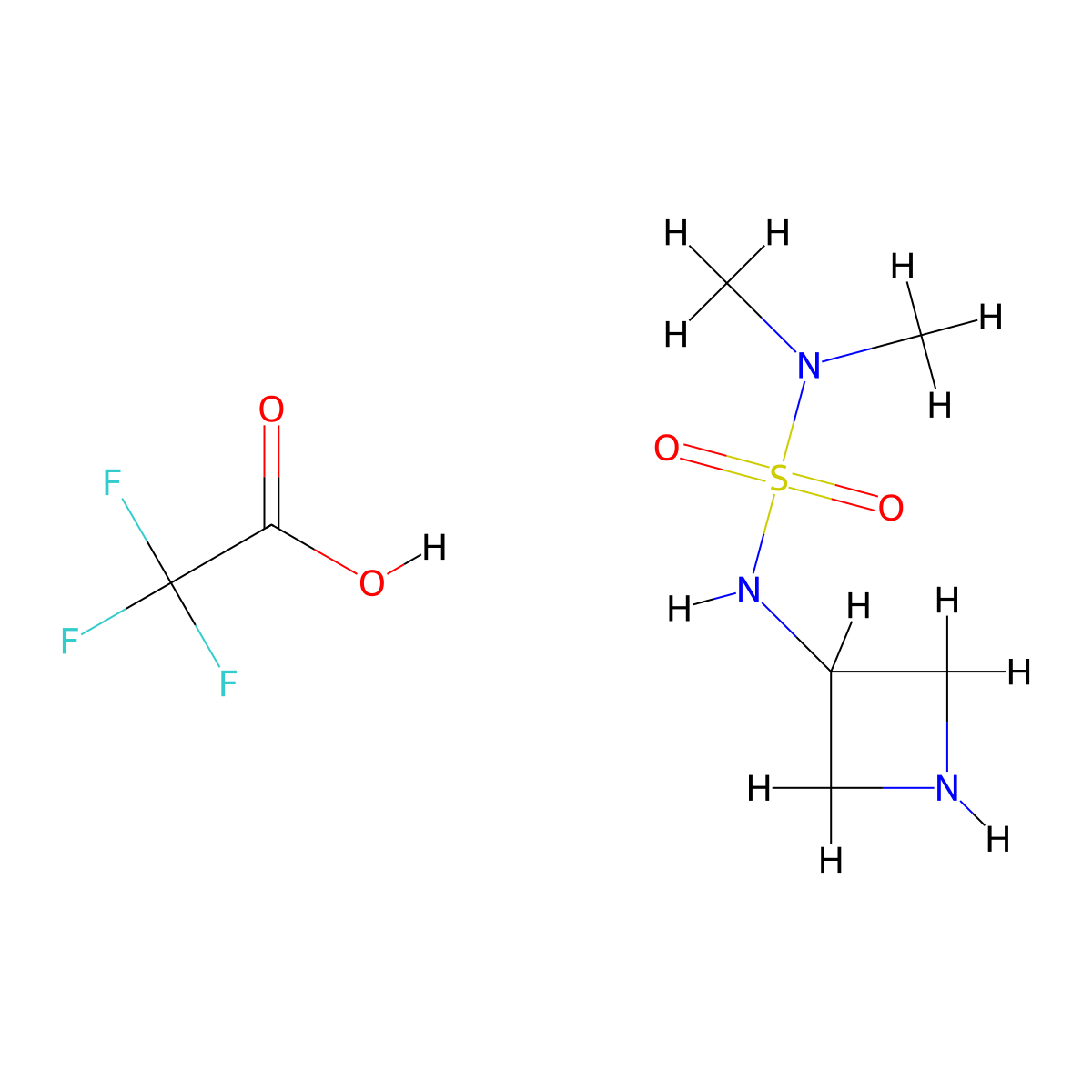 [(Azetidin-3-yl)sulfamoyl]dimethylamine,trifluoroaceticacid molecular structure, CAS 2309474-97-1