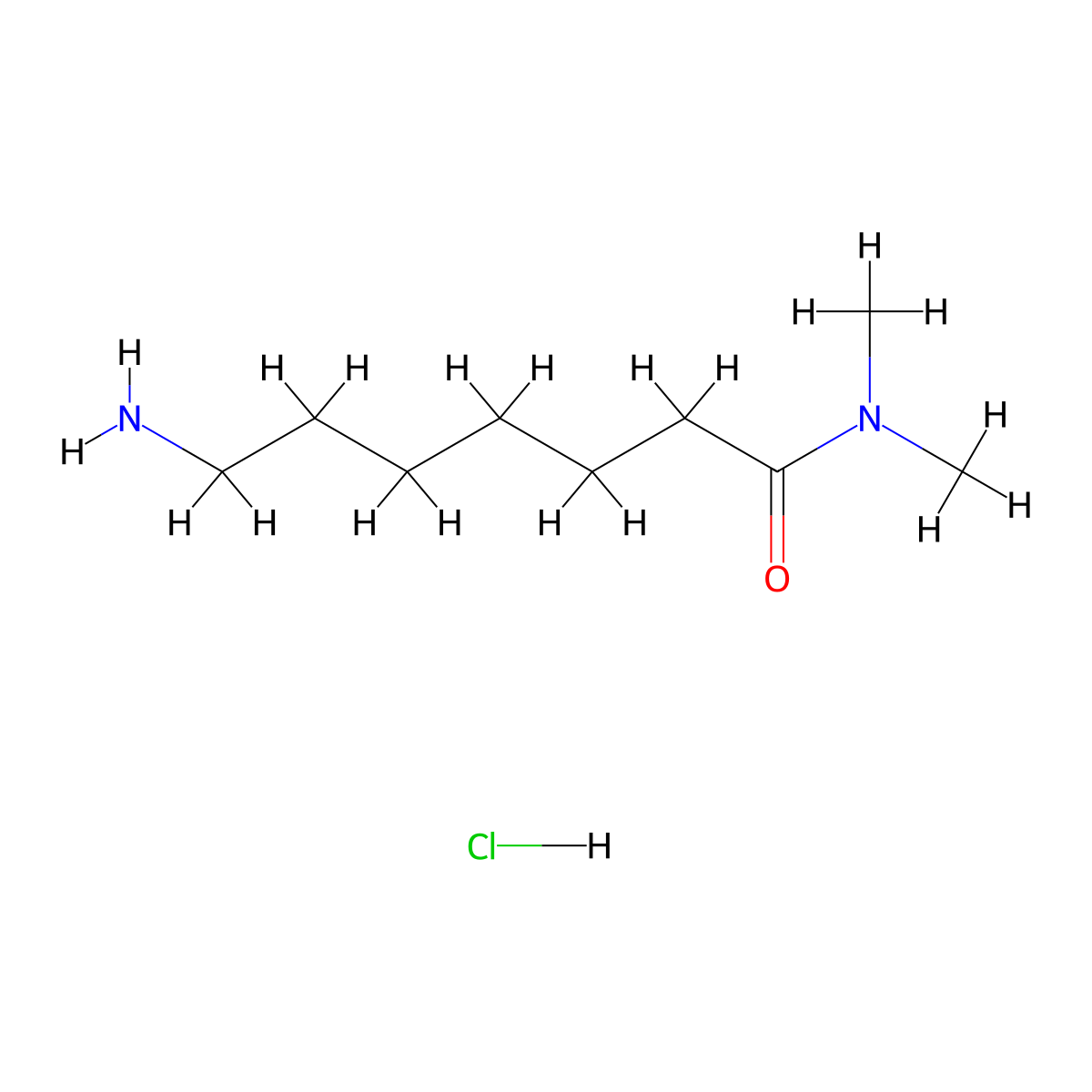 7-amino-N,N-dimethylheptanamide hydrochloride molecular structure, CAS 2309476-54-6