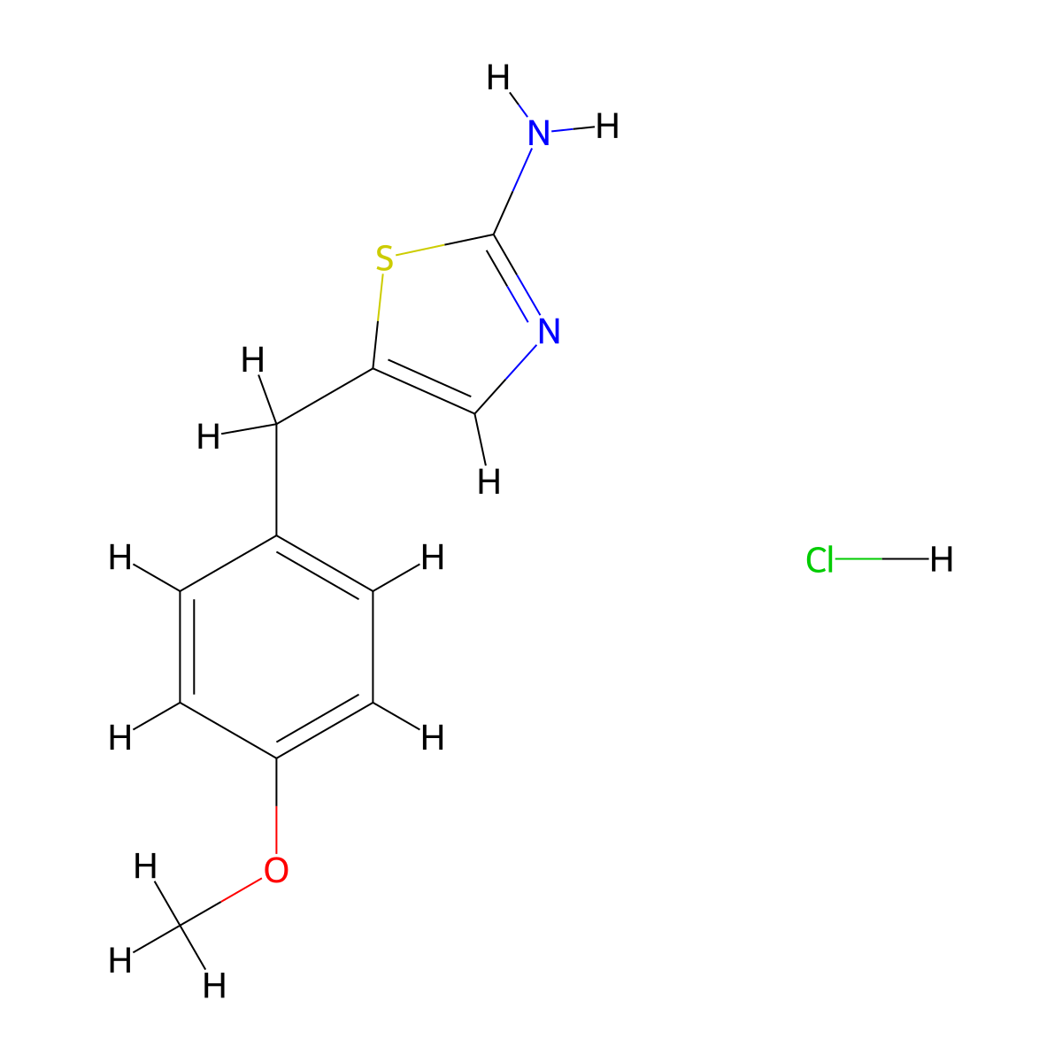 5-(4-Methoxybenzyl)thiazol-2-amine hydrochloride molecular structure, CAS 2309476-56-8