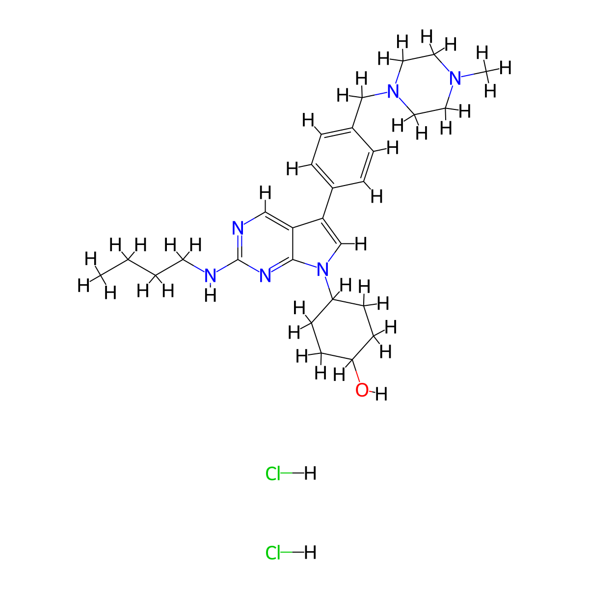UNC2025 Dihydrochloride molecular structure, CAS 2309489-06-1